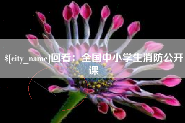 张北回看：全国中小学生消防公开课