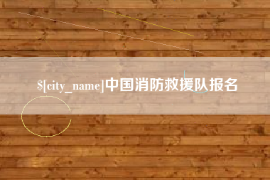 张北中国消防救援队报名