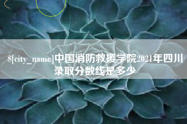 张北中国消防救援学院2021年四川录取分数线是多少