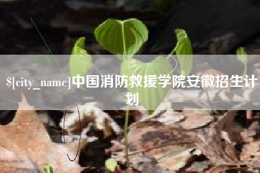 张北中国消防救援学院安徽招生计划