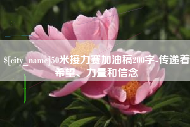 张北50米接力赛加油稿200字-传递着希望、力量和信念