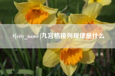 张北九宫格排列规律是什么