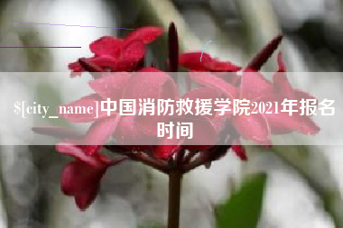 张北中国消防救援学院2021年报名时间