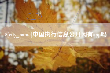 张北中国执行信息公开网有app吗