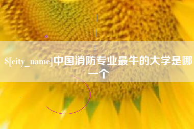 张北中国消防专业最牛的大学是哪一个