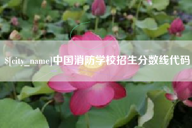 张北中国消防学校招生分数线代码
