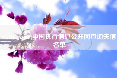 张北中国执行信息公开网查询失信名单