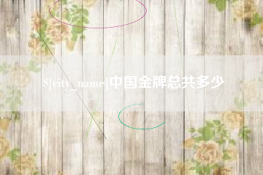张北中国金牌总共多少