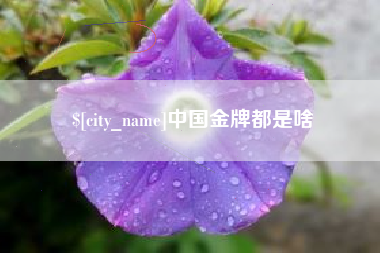 张北中国金牌都是啥