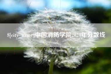 张北中国消防学院2024年分数线