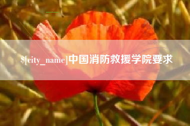张北中国消防救援学院要求