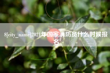 张北2021年国家消防员什么时候报名