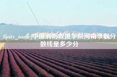 张北中国消防救援学院河南录取分数线是多少分