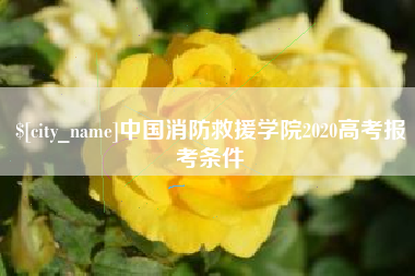 张北中国消防救援学院2020高考报考条件