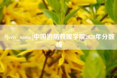 张北中国消防救援学院2020年分数线