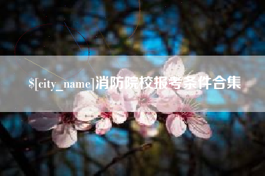 张北消防院校报考条件合集